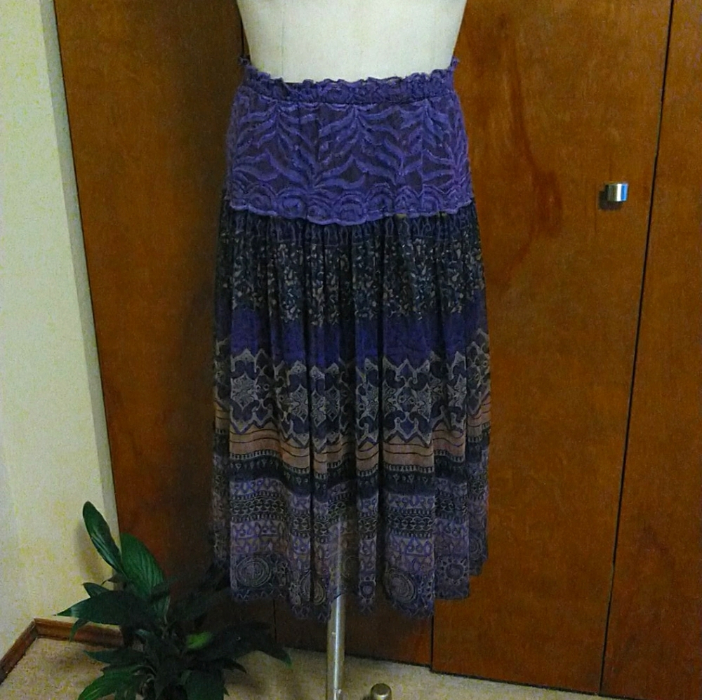 Purple boho skirt
